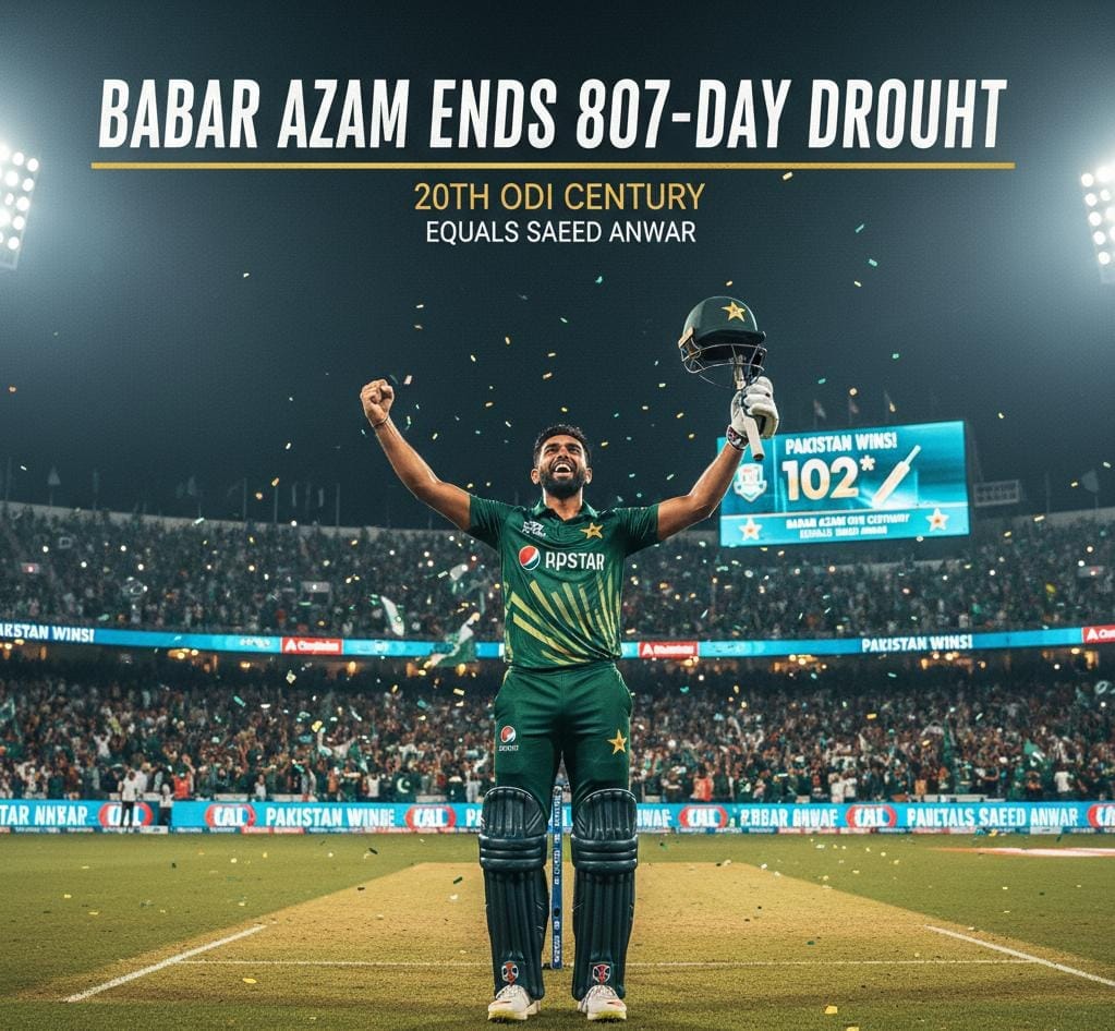 Babar Azam 20th ODI Century